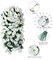 Artificial Flowers for Outdoor Decor, 2 Pcs Fake Silk White Morning Glory Long Vines UV Resistant Look Real for Home Porch Patio Balcony Planter Decoration